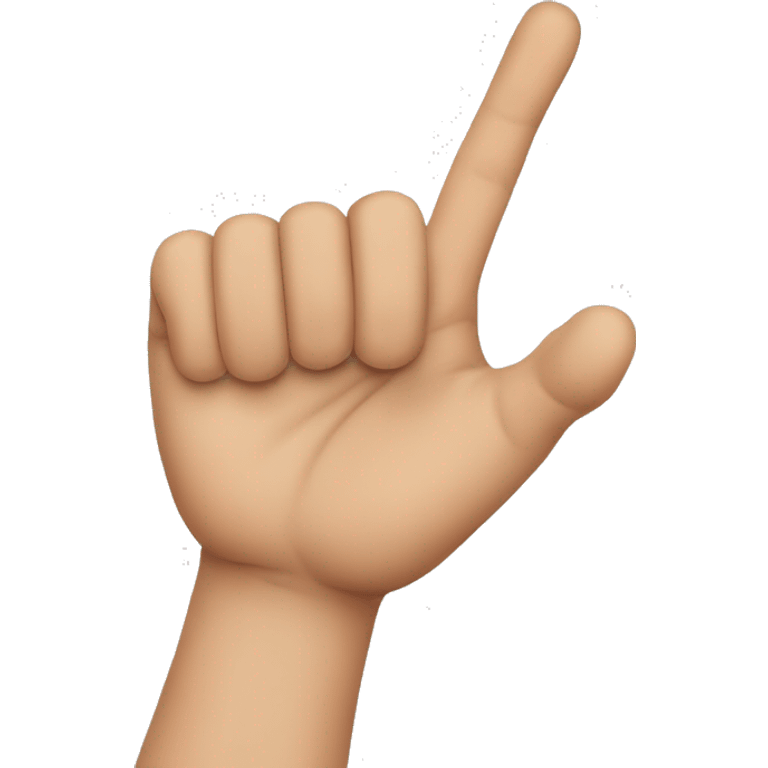 create a handsign that ring finger touch the thumb, and other finger is going up emoji