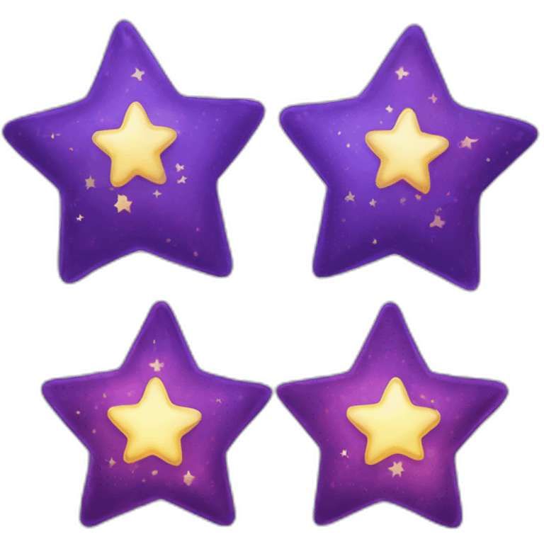 three magic stars emoji