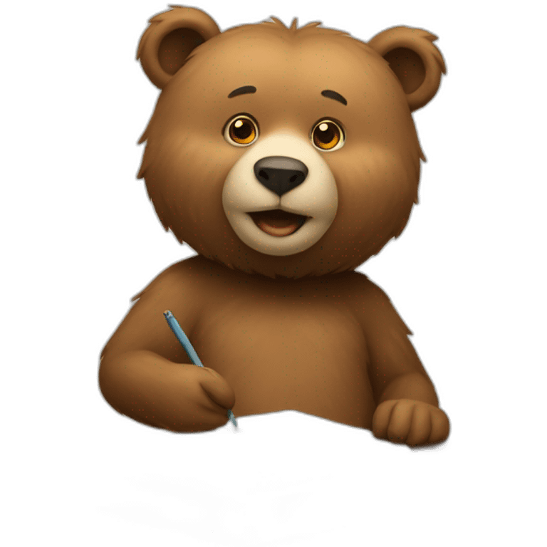 bear writing  emoji