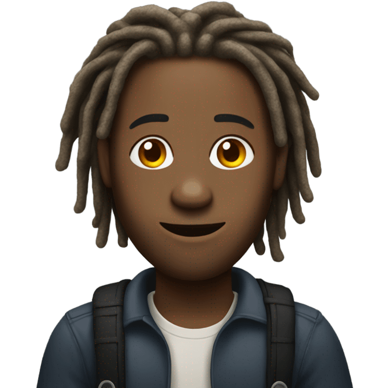 Black man with thumbs up and dread locs emoji