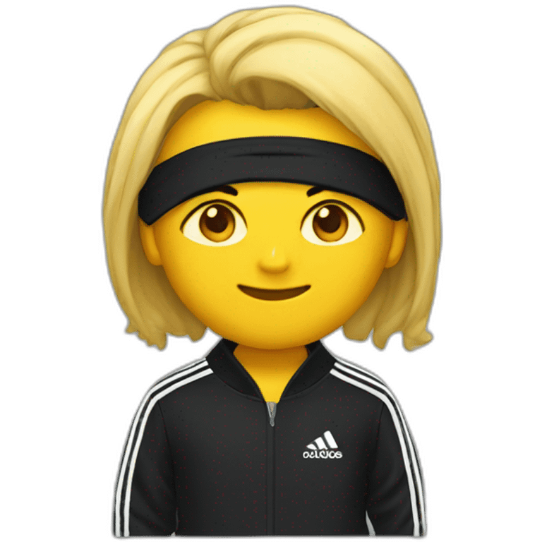 Adidas black tracksuit emoji