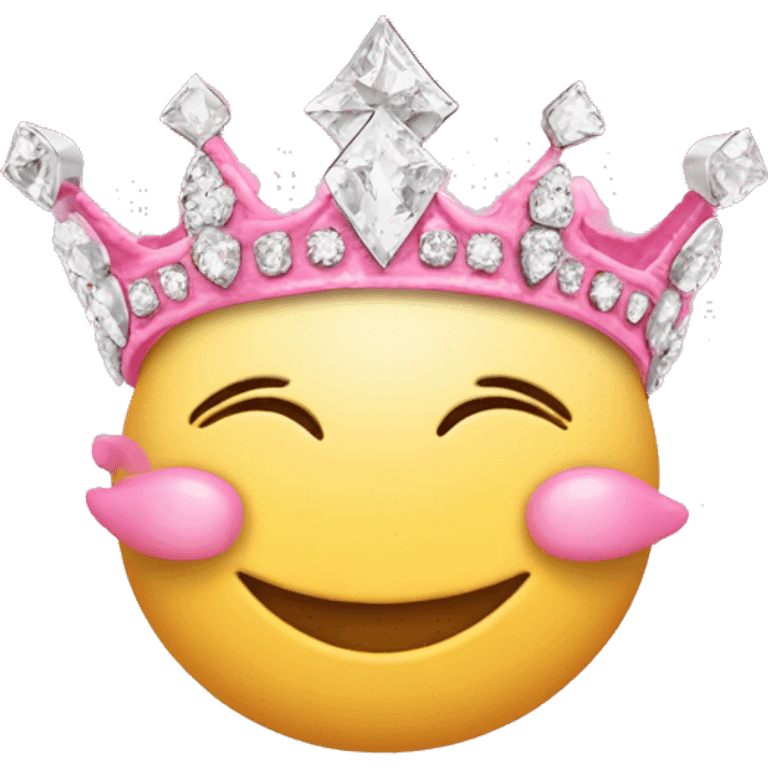 pinke krone mit diamanten  emoji