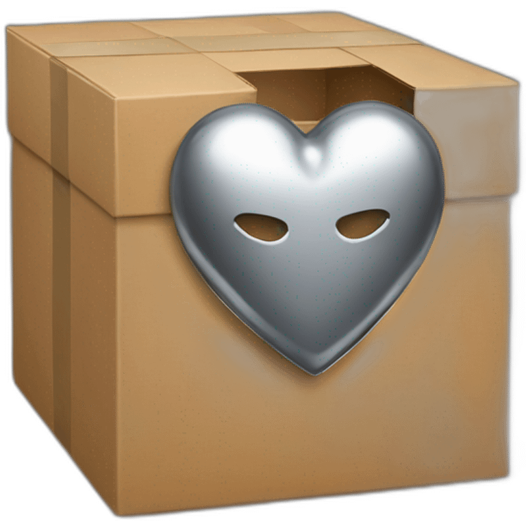 a chrome heart in the box emoji