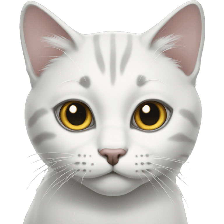 White and grey cat emoji