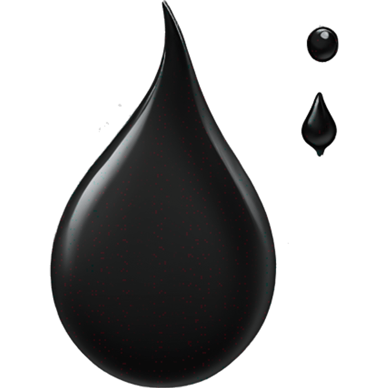 black oil drop emoji emoji