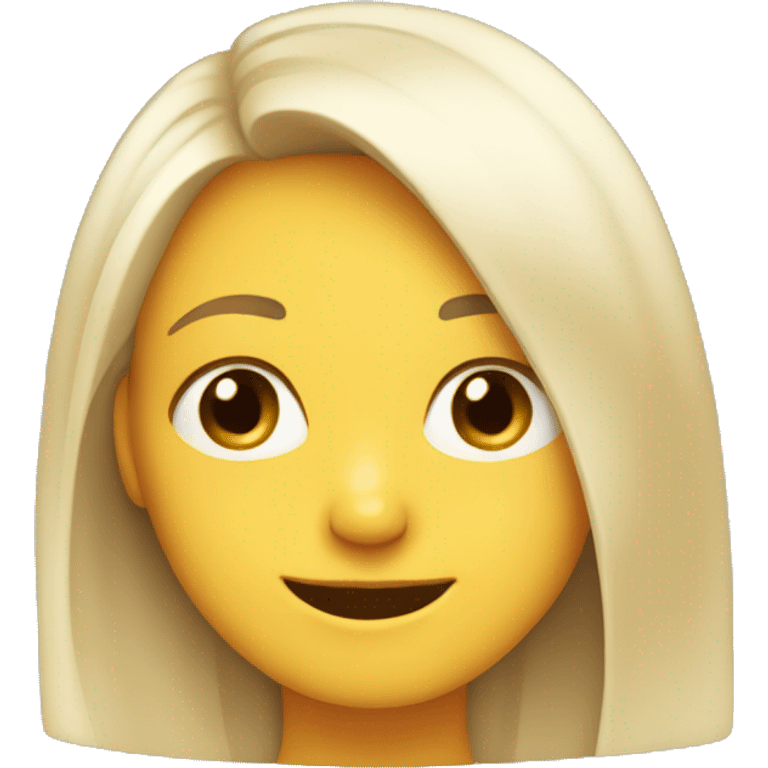 Girl smiling in shyness  emoji