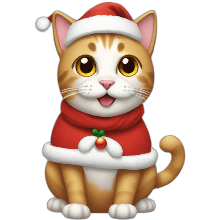 cat santa emoji