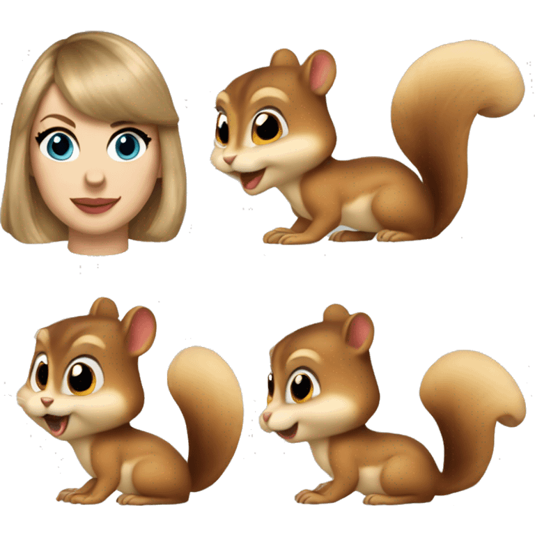 Taylor swift as a chipmunk emoji