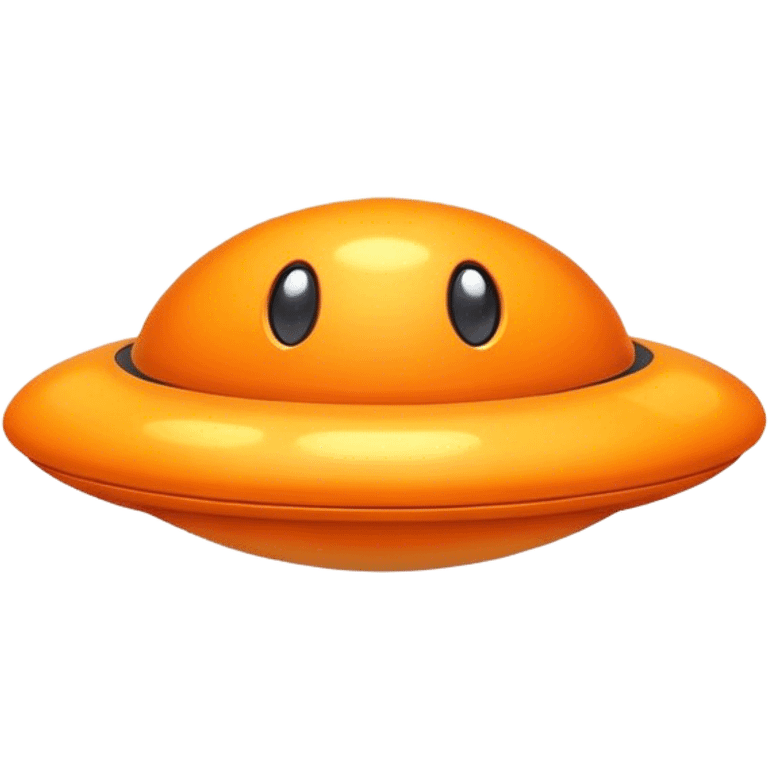 orange ufo cute make it as profile photo for app emoji