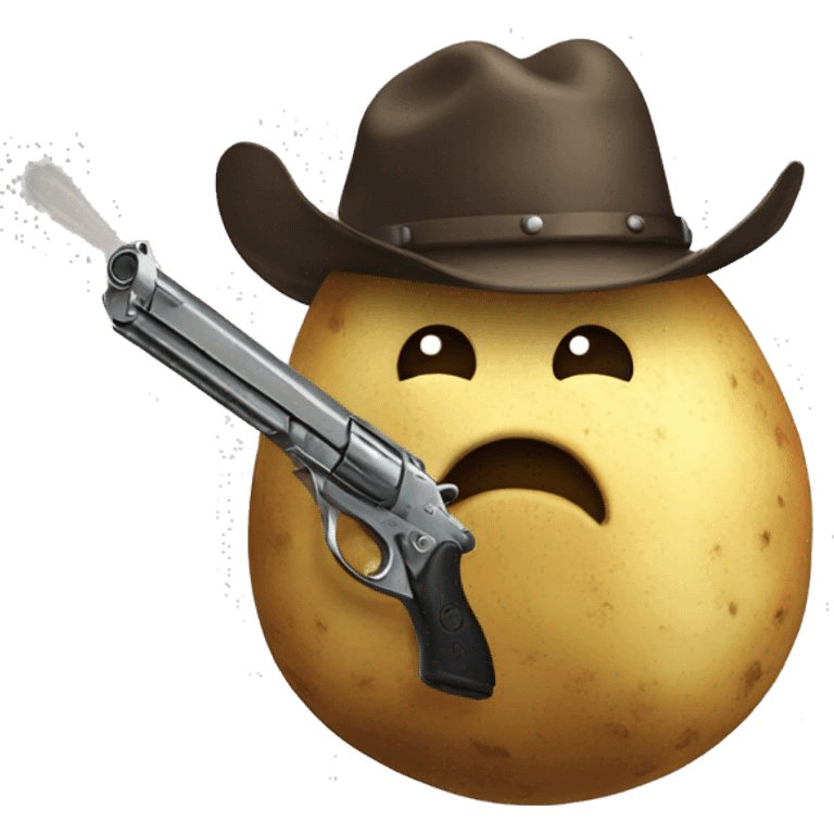 Potato with a gun emoji