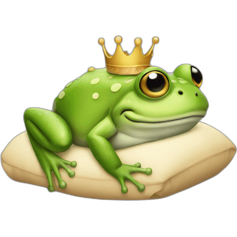 Queen frog sleeping emoji