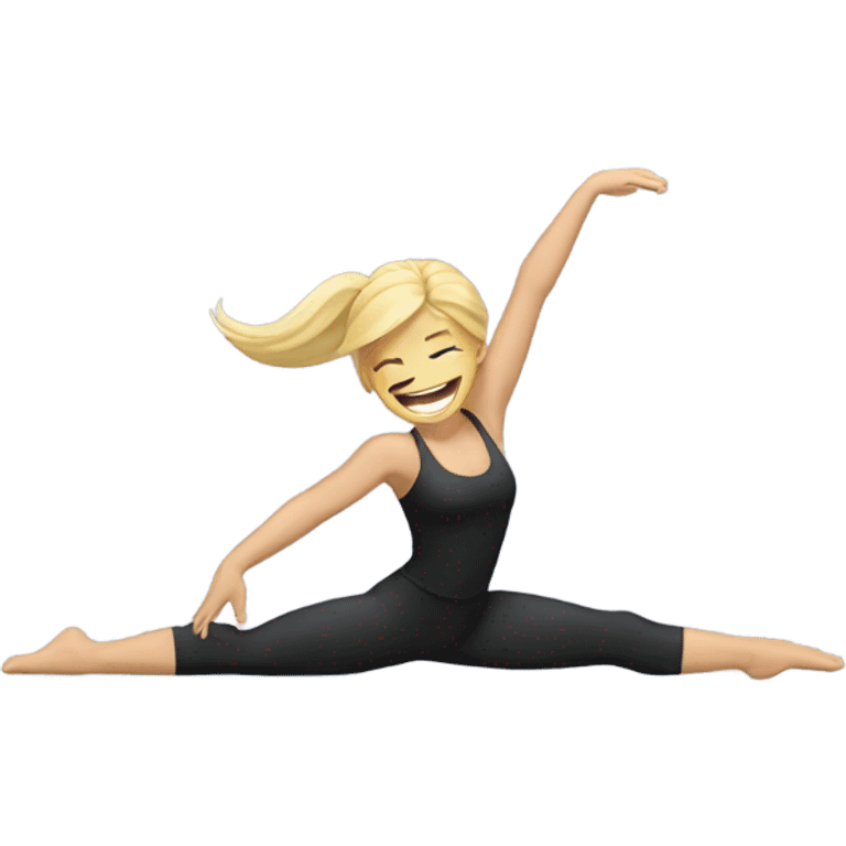 Blonde woman doing splits  emoji