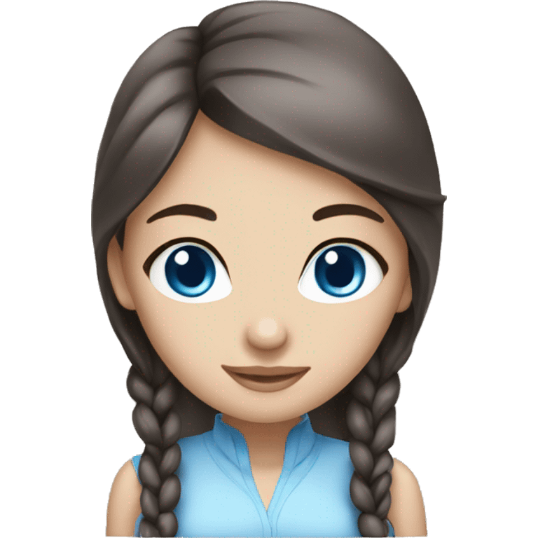 brunette girl blue eyes holding siamese  emoji