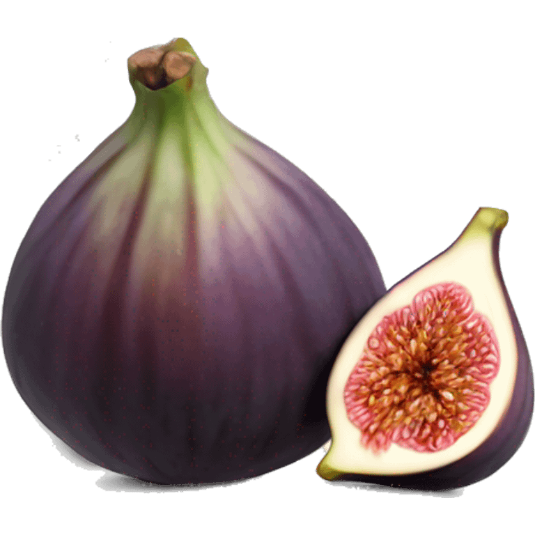 Fig fruit on a plate emoji