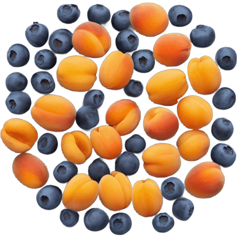 Apricots and Blueberries emoji