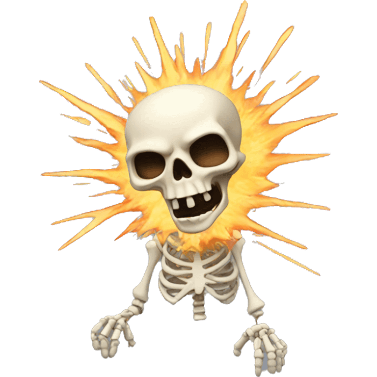 exploding skeleton emoji