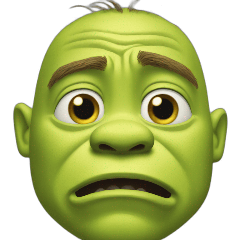 Shrek crying emoji