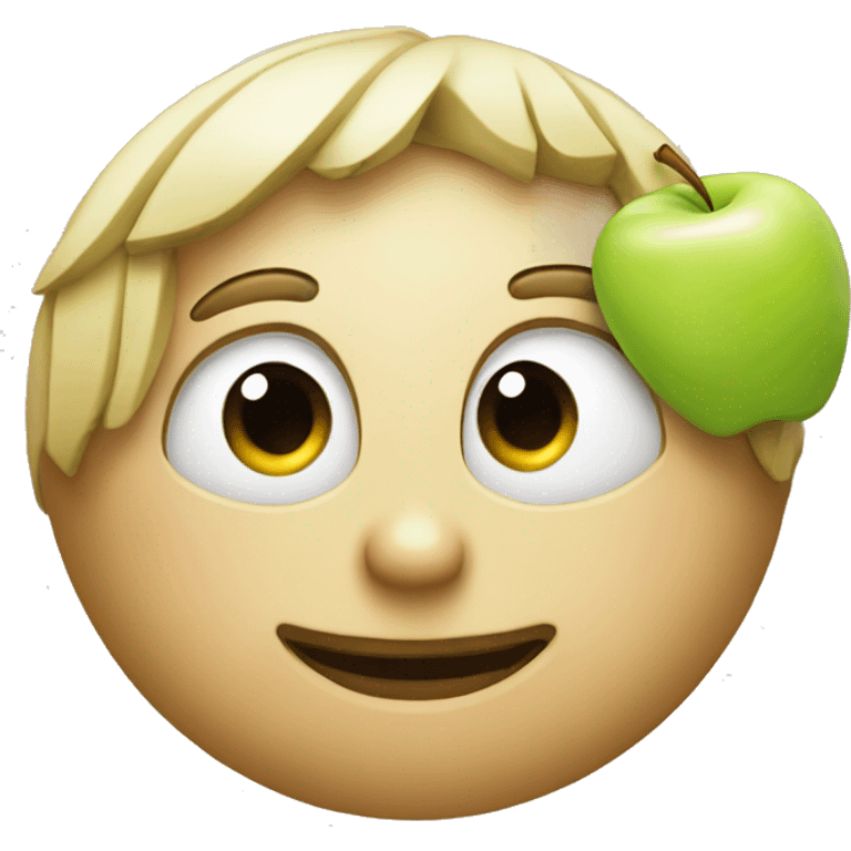 face and apple emoji