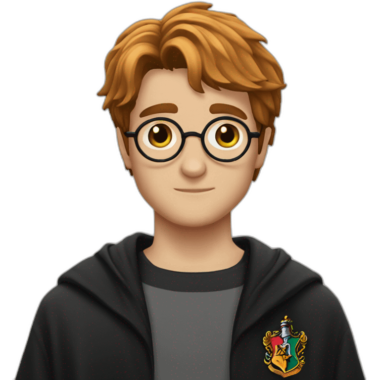 harry potter with his iconic scar emoji