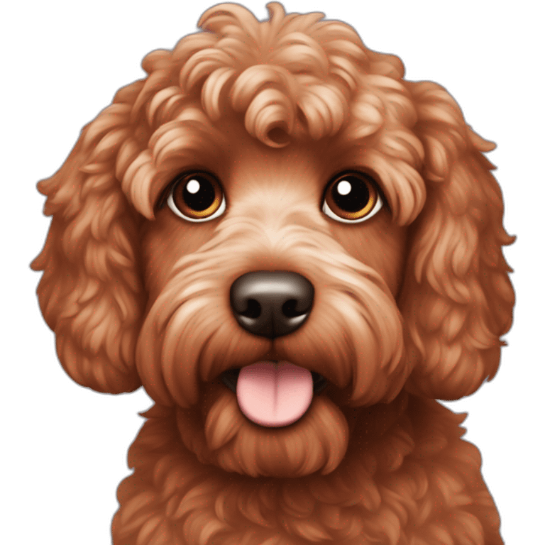 Reddish brown coloured Cockapoo emoji