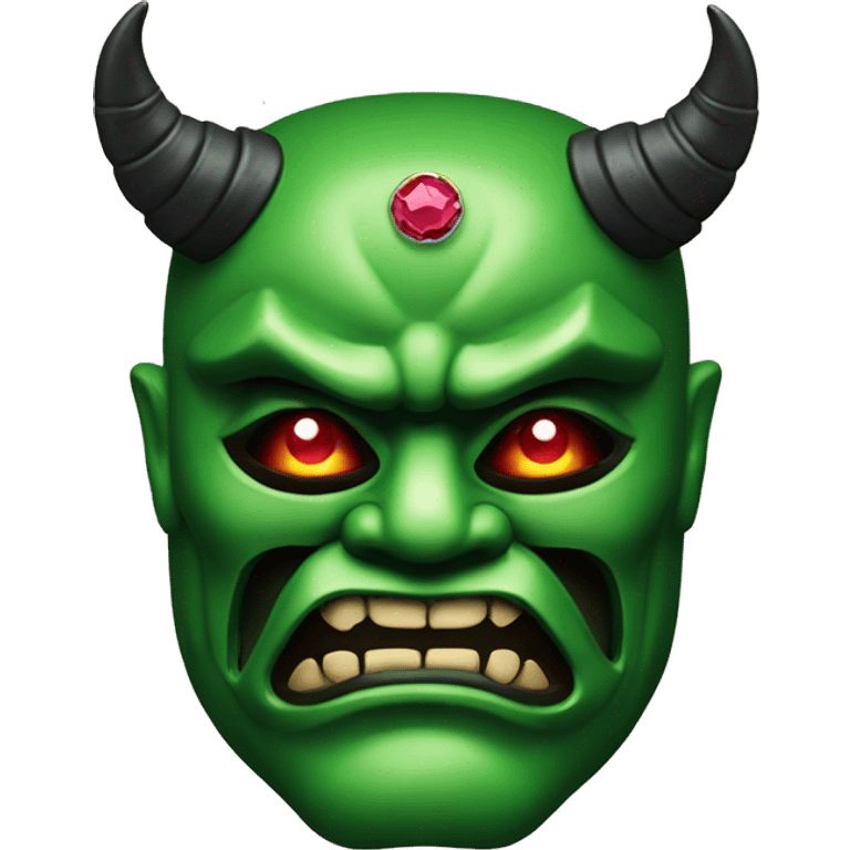 green ruby japanese oni mask emoji