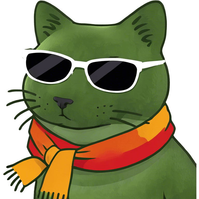 Cat with sunglasses emoji