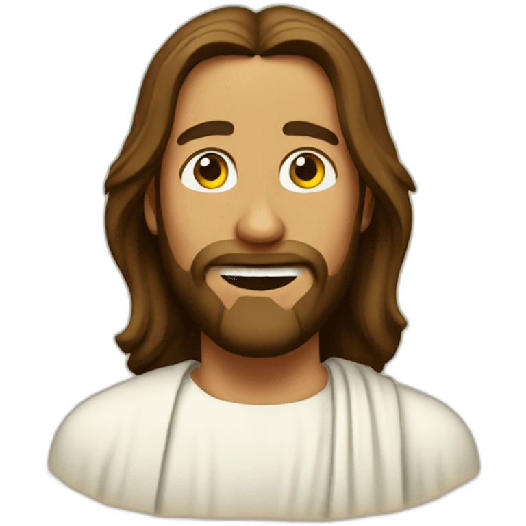 Silly jesus emoji