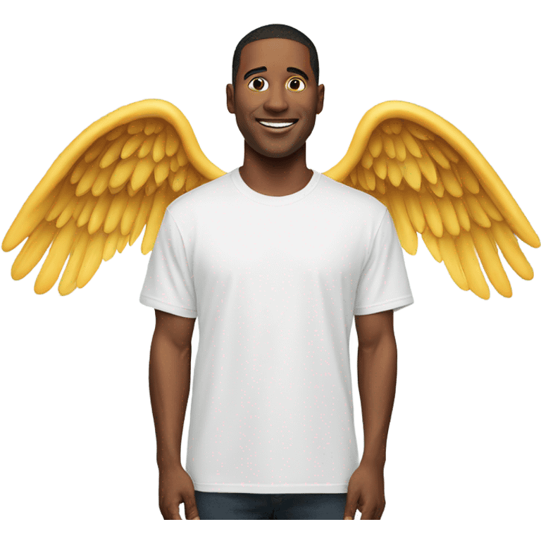 white t shirt with wings on the front emoji