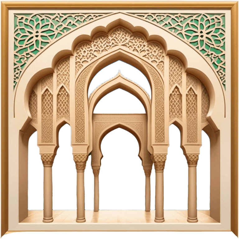 Alhambra Landmark Emoji – Highlighting its Moorish architecture and distinctive arches. emoji