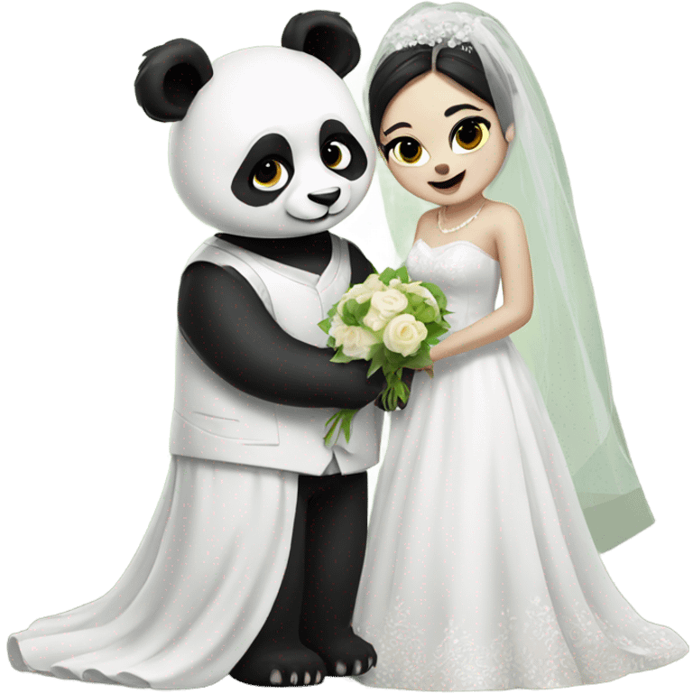 Panda wedding emoji