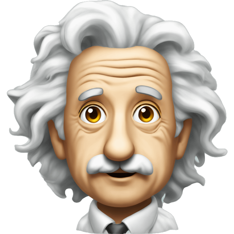 Albert Einstein and unicorn clipart style ghibi style emoji