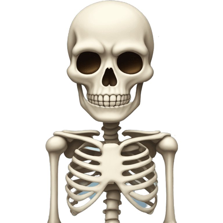 Skeleton with skin emoji