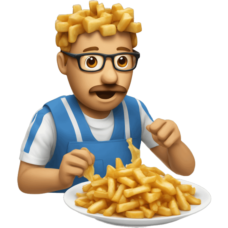 Poutine mange une poutine emoji