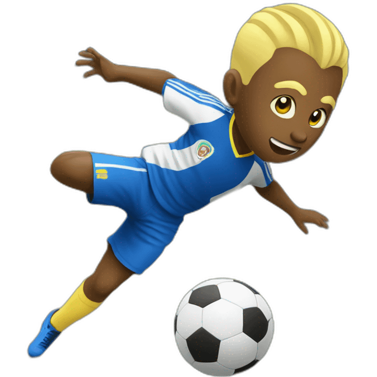 majin bu playing soccer emoji