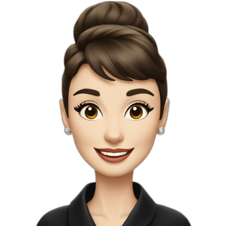 Audrey Hepburn smiling emoji