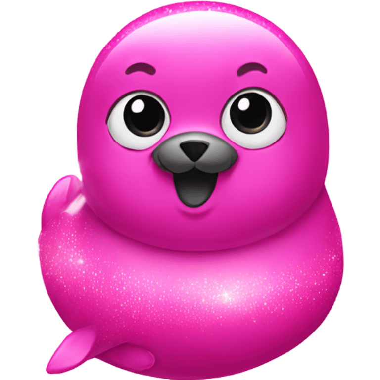 Hot pink Foca with sparkles emoji