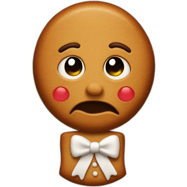 gingerbread , very sad emoji