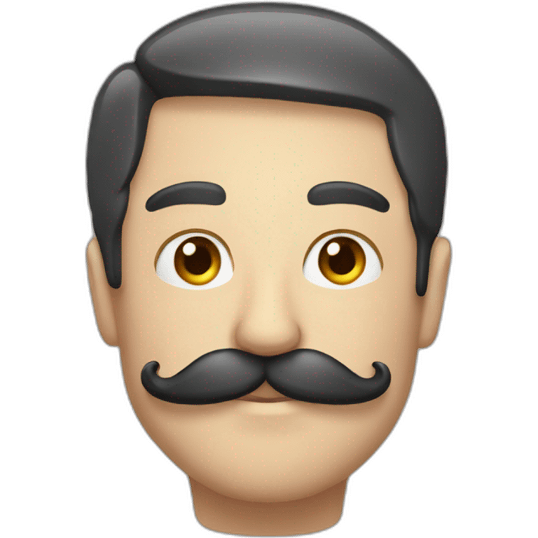 Oreiller avec une moustache emoji