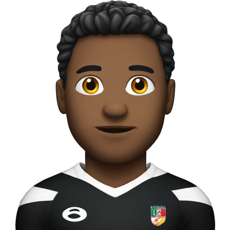 Rugby player in black jersey emoji