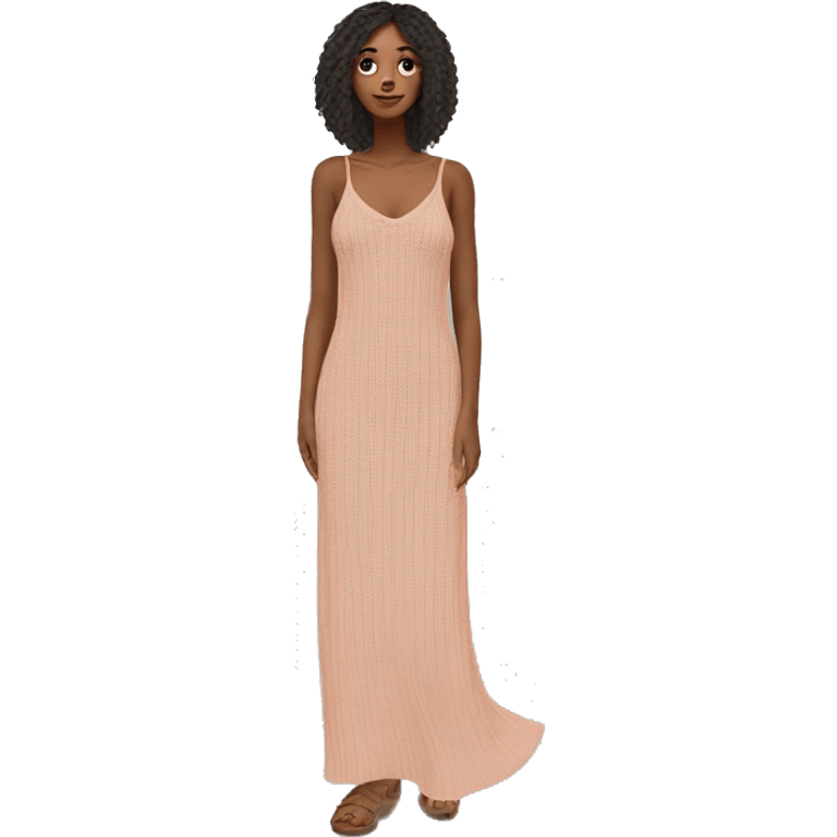 Knit maxi slip dress emoji