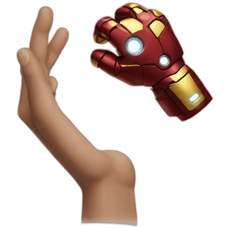 ironman thinking hand emoji