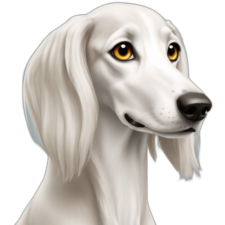 white saluki emoji