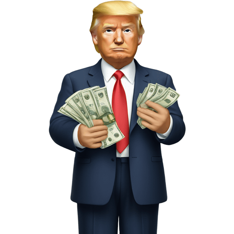 Trump hold cash emoji