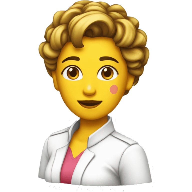 chica con la cara pizelada emoji