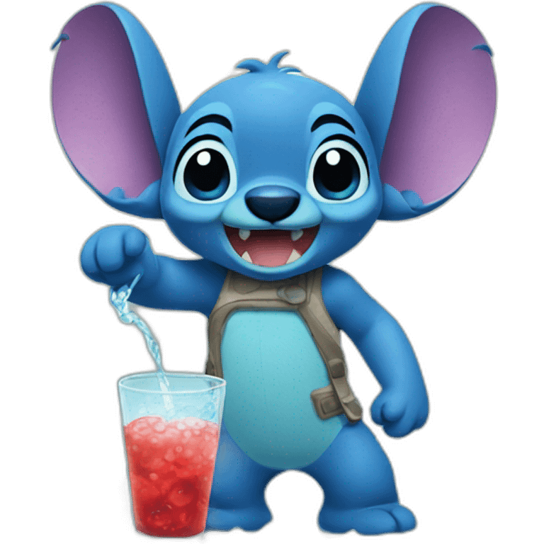 Stitch-drink-water emoji