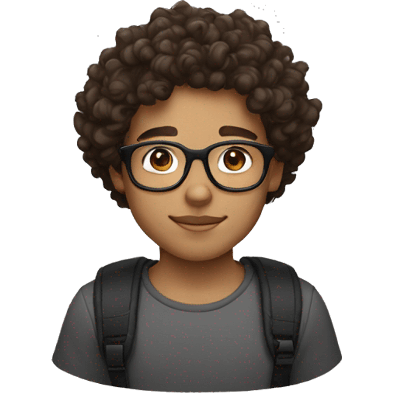 lightskin boy with curly brown hair and glasses emoji