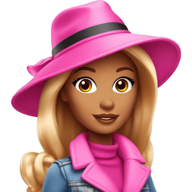 barbie with hat emoji