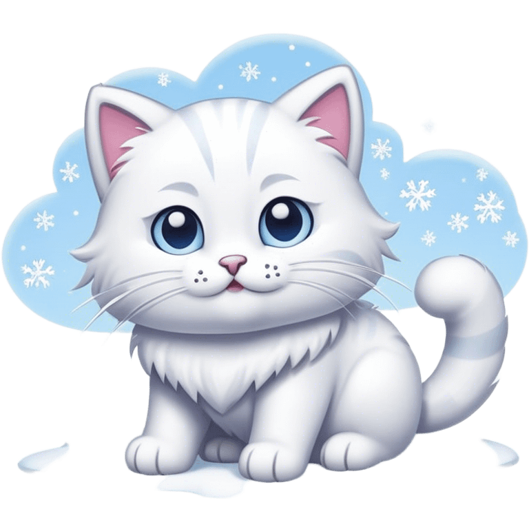 Snow cat emoji