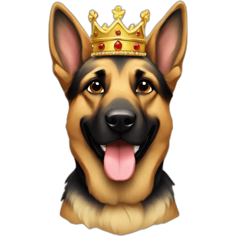 German Shepard with Crown emoji