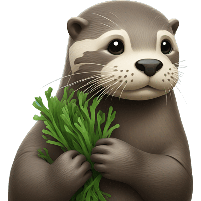 otter with seaweed  emoji